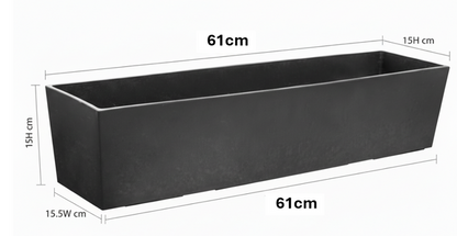 Primeur Sonata Planter 15Cm Slate P00018395