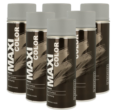 Maxi Color Grey Spray Primer | Indoor or Outdoor |400ml