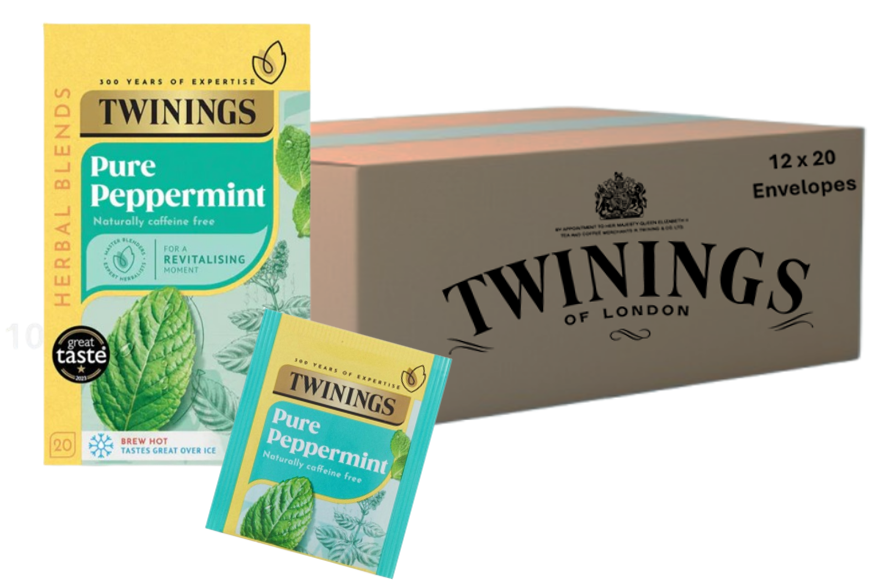 Twinings Pure Peppermint Herbal Infusion Enveloped Tea Bags (Pack of 20)