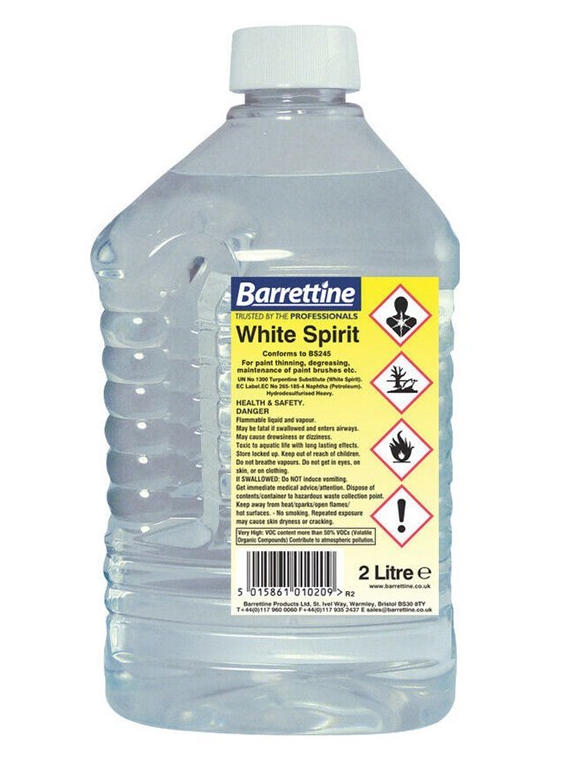 Barrettine White Spirit (2 Litre) Premium Quality Paint Solvent