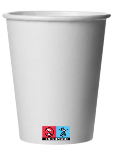 Belgravia 8oz Single Walled White Paper Cups 50's