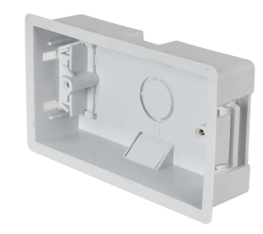 Lyvia 2 Gang Dry line Box | 36mm Depth | Electrical Double Socket Back Unit