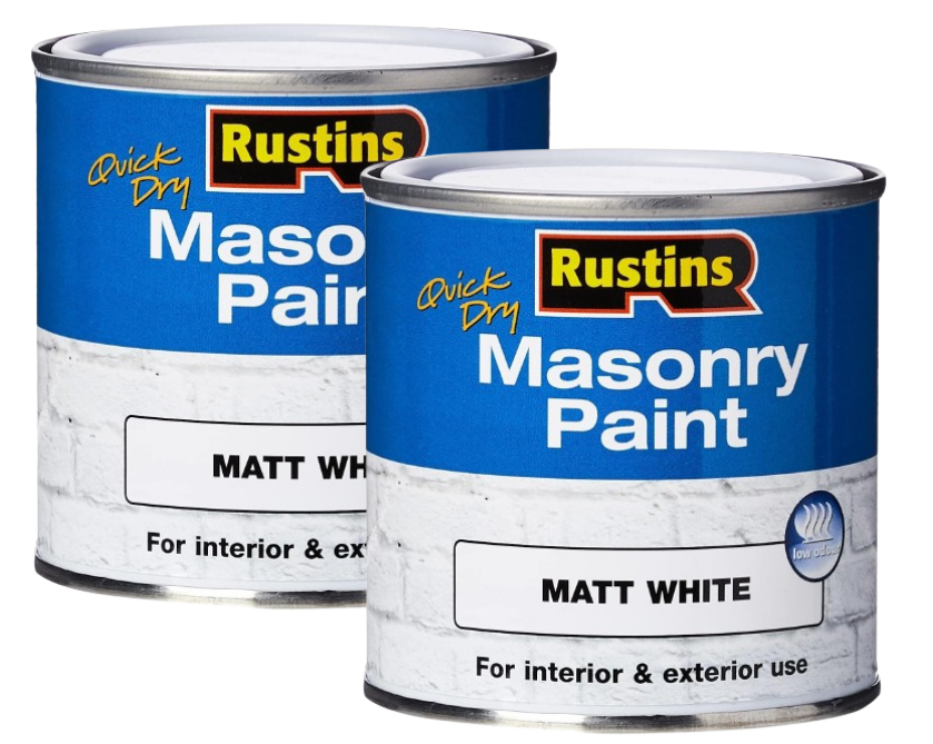 Rustins Masonry Paint | Matt White | Quick Drying | Low Odour | 250ml