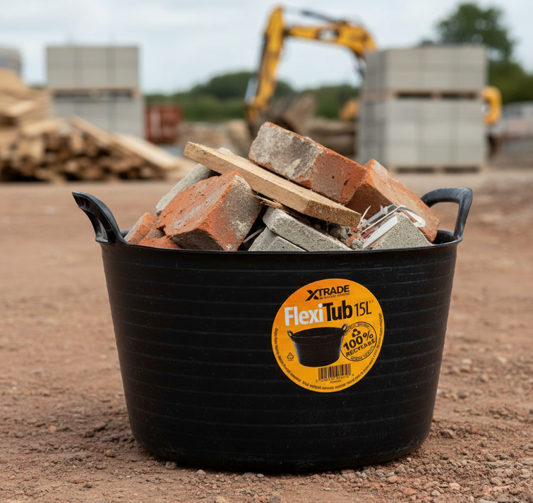 X-Trade Flexi-Tub 15L Black | Recyclable | 1 x 15L