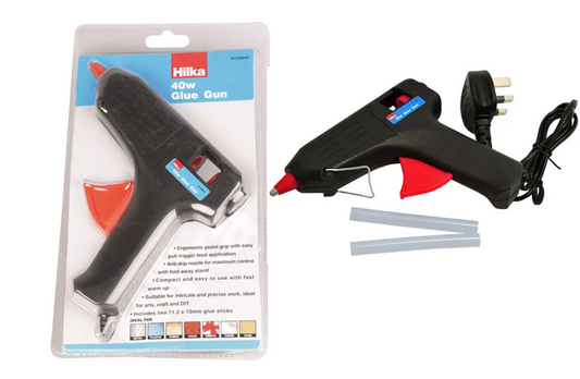 Hilka Tools 40W Glue Gun | Fast Warm Up | Includes 2 Starting Glue Sticks