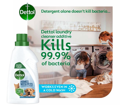 Dettol Pet Friendly Antibacterial Laundry Sanitiser, FRESH BREEZE 750ml