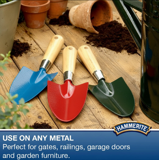 Hammerite Paint Direct To Rust Exterior | Hammered Red Metal Paint 250ml Tin