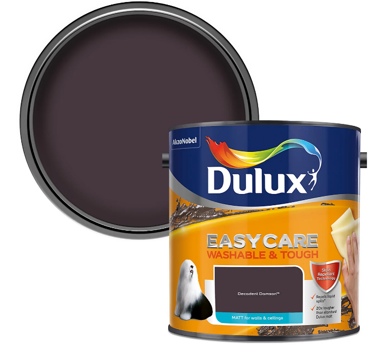 Dulux Easycare Washable & Tough Matt Emulsion Paint - Decadent Damson - 2.5L