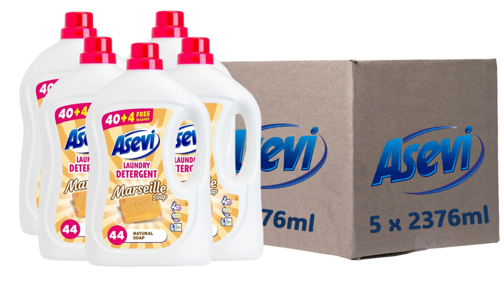 Asevi SPANISH Laundry Detergent & Cleanser 2376ML, 44W, Marseille Soap