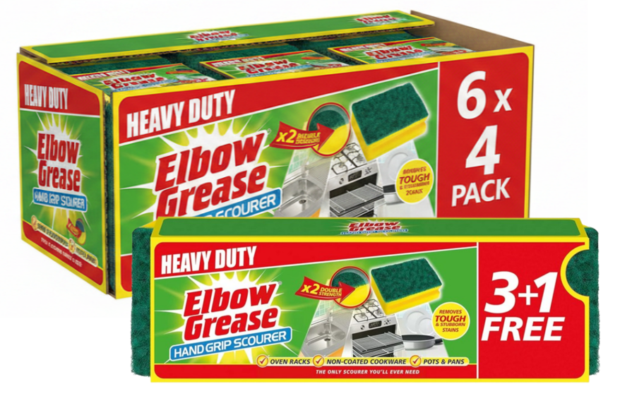 Elbow Greasehand Grip Scourer 4Pk