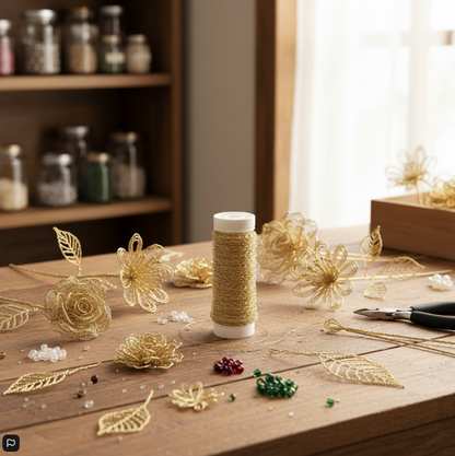 Oasis Floral Designs | Gold Bullion Wire | 25g x 30m Length