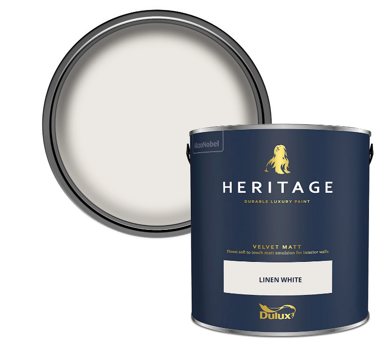 Dulux Heritage Paint | Linen White | Velvet Matt Wall Paint | 1 x 2.5L