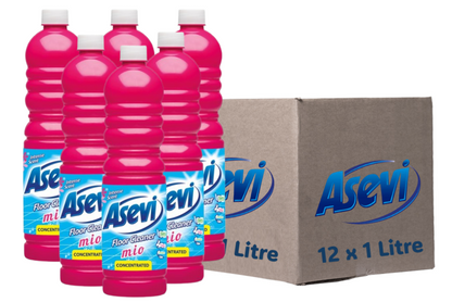 Asevi Concentrated Floor Cleaner Liquid, Hard Floor, Laminate Floor Cleaner, 1L, Pink