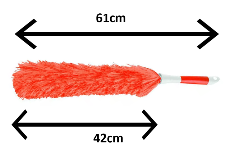 Red 61cm Flexible Microfibre Duster (Short Handle)