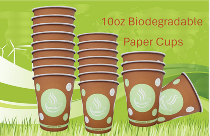 10oz Belgravia Biodegradable & Compostable  Single Walled Paper Cups - NWT FM SOLUTIONS