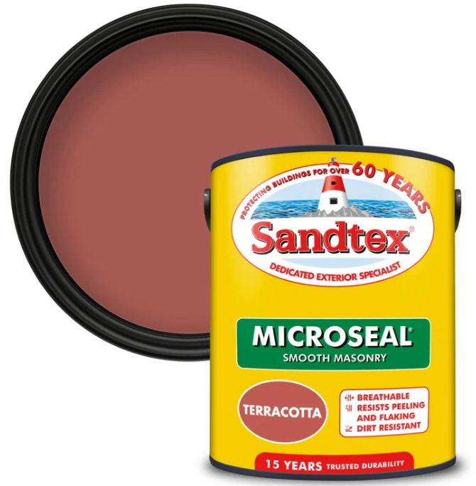 Sandtex Smooth Masonry Paint 5L - Terracotta
