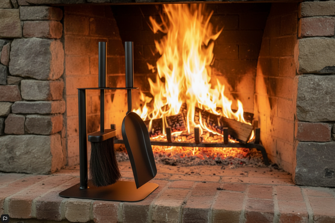 Manor Duo Companion Set | Tidy Brush and Shovel Fireside Set.
