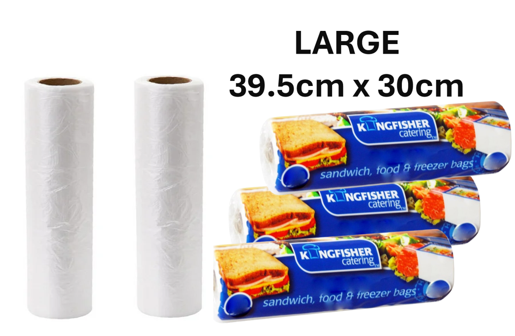 Kingfisher KC45FB Food Freezer Sandwich Bags Giant Roll Of 45 {30.5cm x 30cm}