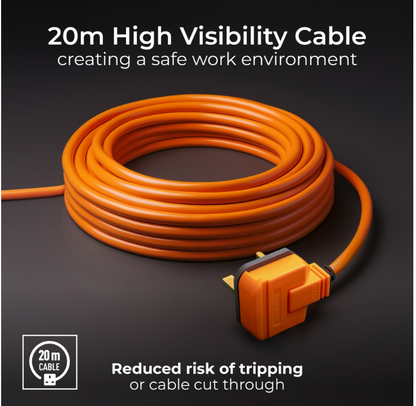 Masterplug Hlp2013/2Ip 20M Outdoor Ip Rated Cable Reel With Weatherproof Sockets 13A Case Reel