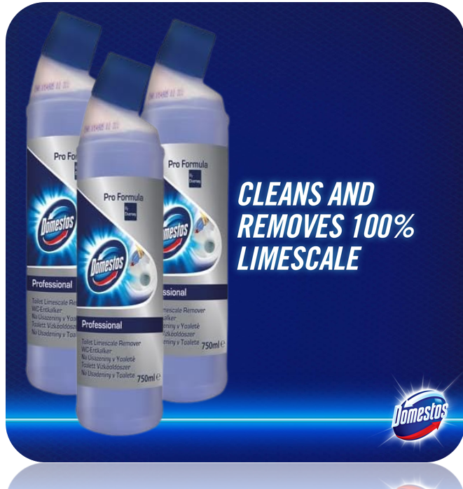 Domestos Professional Toilet Cleaner &  Limescale Remover 750ml