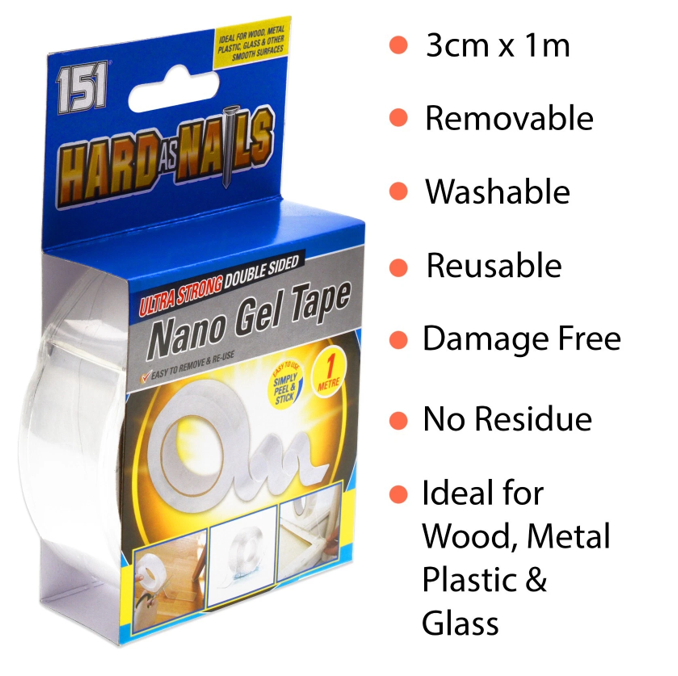 Hard as Nails Nano Gel Tape | Adhesive Tape | 3cm x 1m