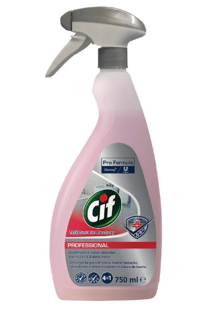 Cif Pro Formula 4-in-1 Washroom Cleaner & Disinfectant Ready To Use 750ml