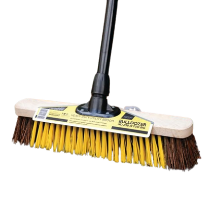 Brushware 16In Bulldozer Utility Wooden Broom