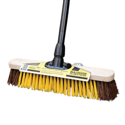 Brushware 16In Bulldozer Utility Wooden Broom