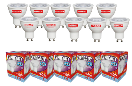 Eveready 4.7w GU10 6500k LED Bulb - Daylight 10,000 Hour Bulbs