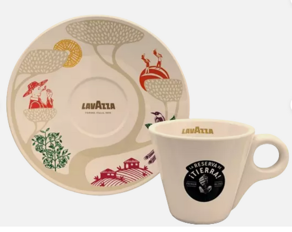 New Lavazza Tierra Espresso Coffee Cup & Saucer 4oz