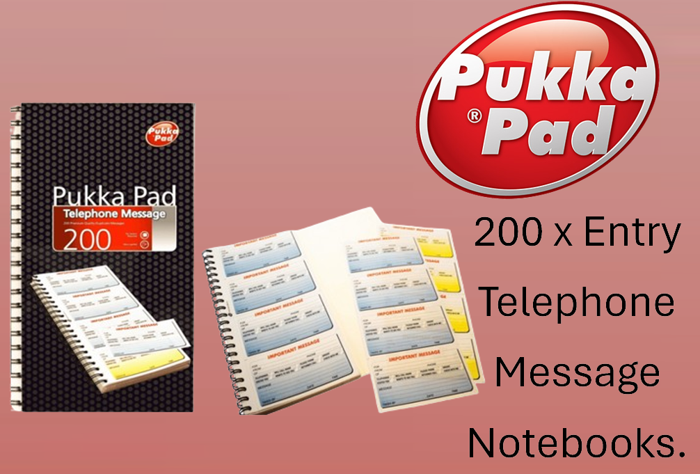 Pukka Pads Telephone Message Pad Wirebound 200 Pages - NWT FM SOLUTIONS