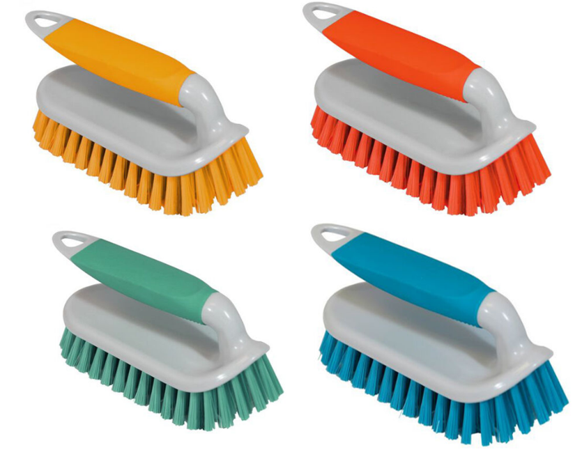 Brights Hand held Scrubbing Brush | Carpets Clothing Outdoor Furniture Car Wheels| Assorted Colours