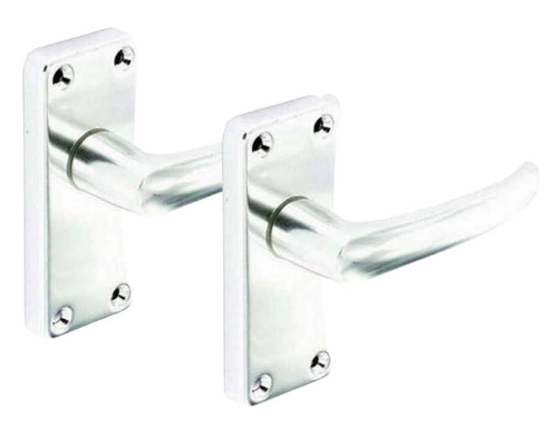 Securit S3072 Aluminium Latch Handles Bright (Pair)