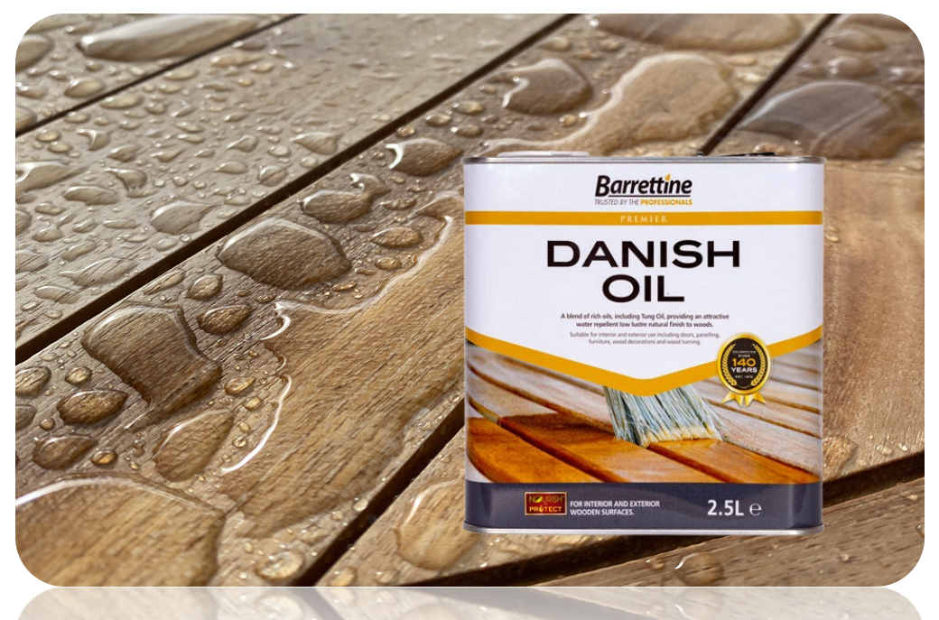 Barretine Danish Oil Interior & Exterior Use 2.5 Litre | Resists Peeling, Blistering & Flaking