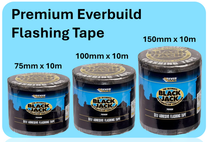 Everbuild Black Jack Strong Self Adhesive Flashing Tape 150mm x 10m