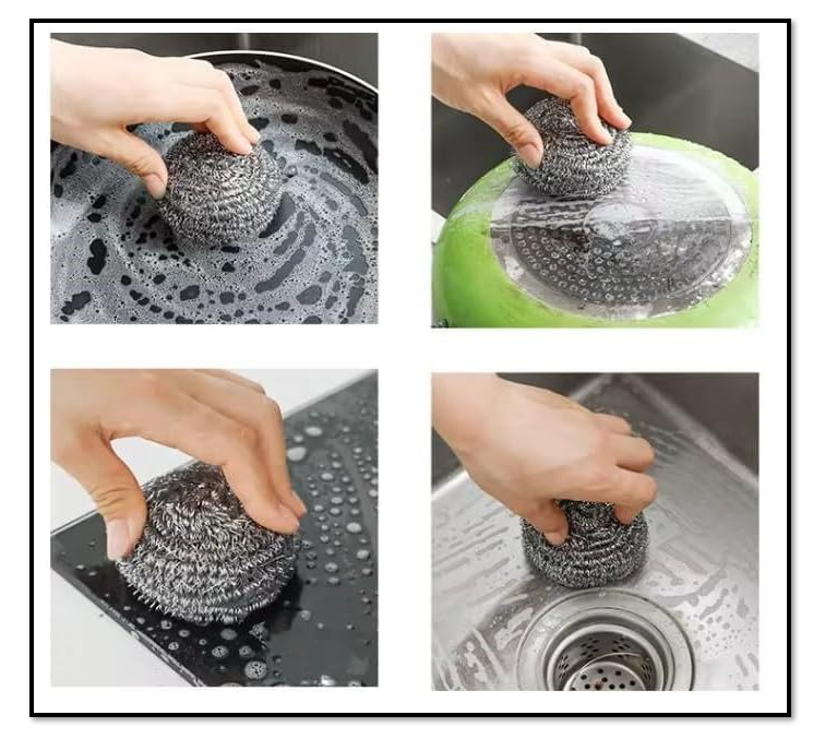 Stainless Steel Scourers | 6 Pack | Retail Packed&nbsp;