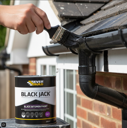 Everbuild Black Jack 901 Bitumen Paint | Solvent Based | Black | 2.5 Litre