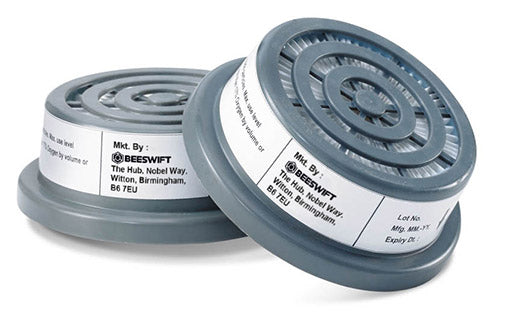 Beeswift Respirator P3R Filters (Pair) Grey