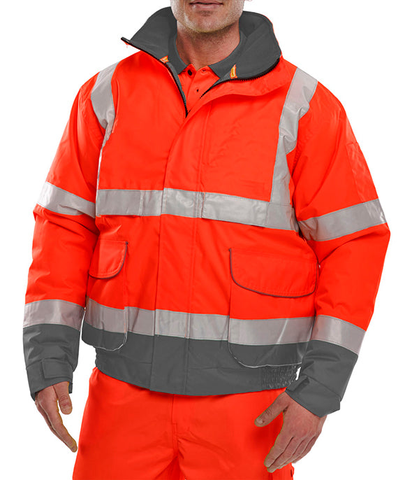 Beeswift Two-Tone Hi-Vis Bomber Jacket - {ALL COLOURS / SIZES}