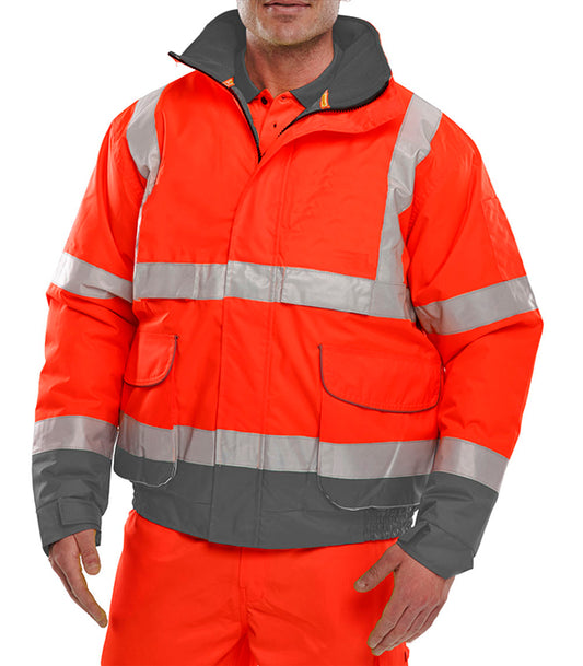 Beeswift Two-Tone Hi-Vis Bomber Jacket - {ALL COLOURS / SIZES}