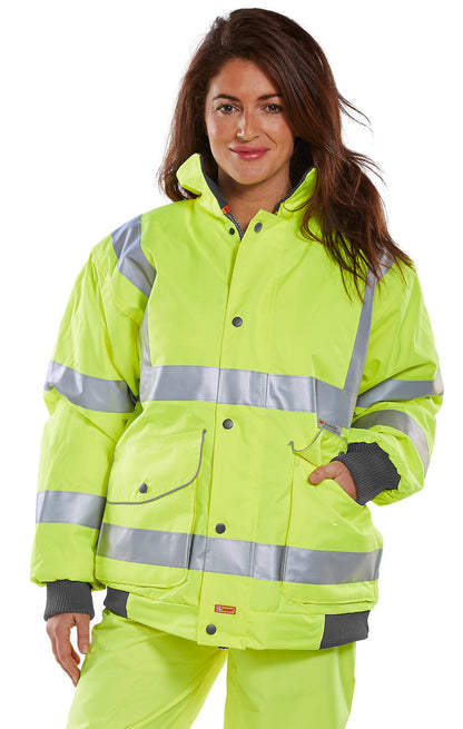 Beeswift Hi-Vis Yellow Medium Super Bomber Jacket