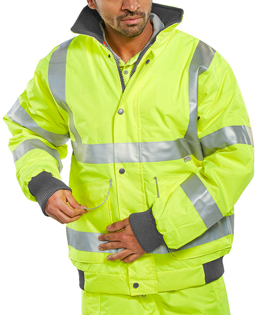 Beeswift Hi-Vis Yellow Medium Super Bomber Jacket