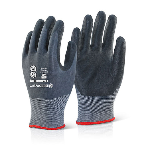 Beeswift Nitrile PU Mix Coated Gloves - {ALL COLOURS / SIZES}