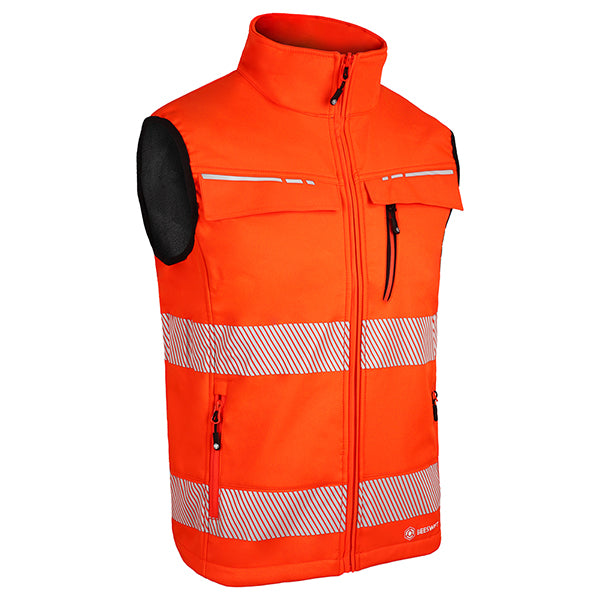 Beeswift Deltic Hi-Vis Softshell Rail Bodywarmer - {ALL COLOURS / SIZES}