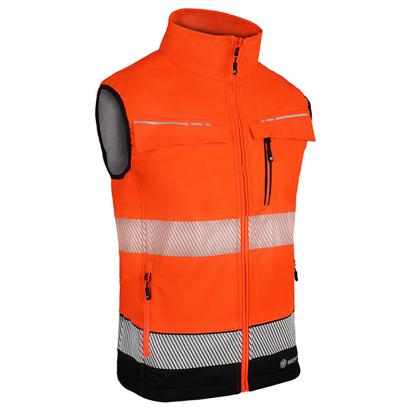 Beeswift Deltic Two-Tone Hi-Vis Softshell Rail Bodywarmer - {ALL COLOURS / SIZES}