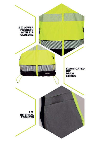 Beeswift Delta Hi-Vis Two Tone Yellow & Black Gilet ALL SIZES