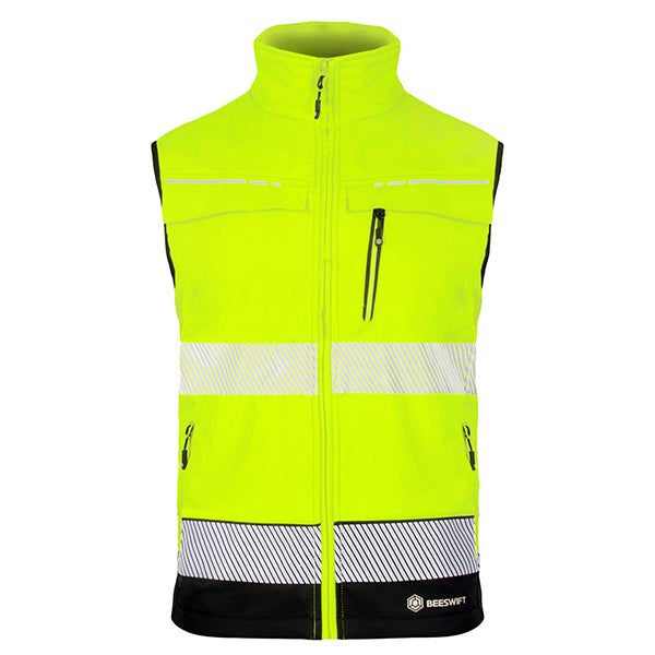 Beeswift Delta Hi-Vis Two Tone Yellow & Black Gilet ALL SIZES