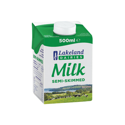 Lakeland Semi-Skimmed Milk 500ml (Pack of 12) - NWT FM SOLUTIONS