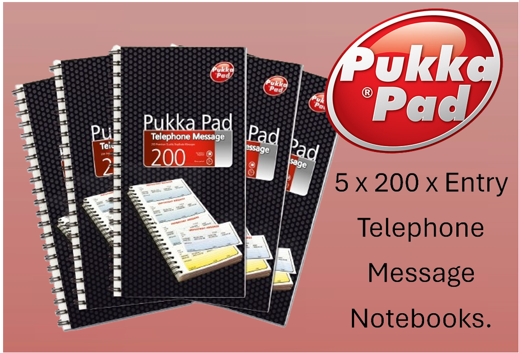 Pukka Pads Telephone Message Pad Wirebound 200 Pages - NWT FM SOLUTIONS