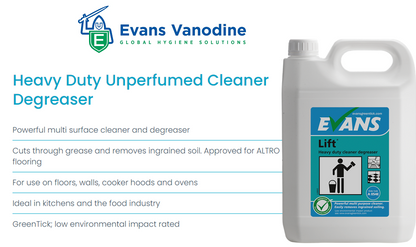 Evans Vanodine Lift Heavy Duty Cleaner Degreaser 5 Litre